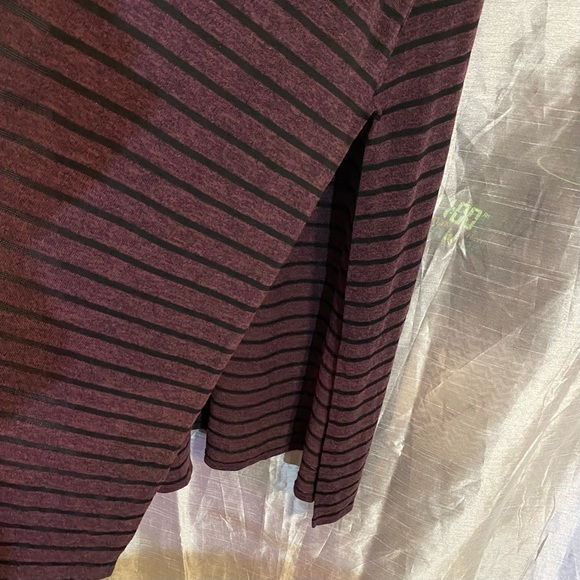 Lularoe XL “Joy” NEW long vest, purple with sheer black stripes, comfy, soft - Picture 7 of 7